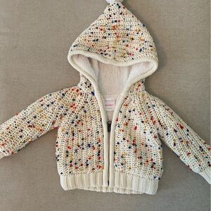 Hanna Andersson Cream Knit Baby Sweater